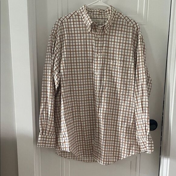 Turnbury Classic Tan Checkered Men's Shirt - Picture 1 of 5